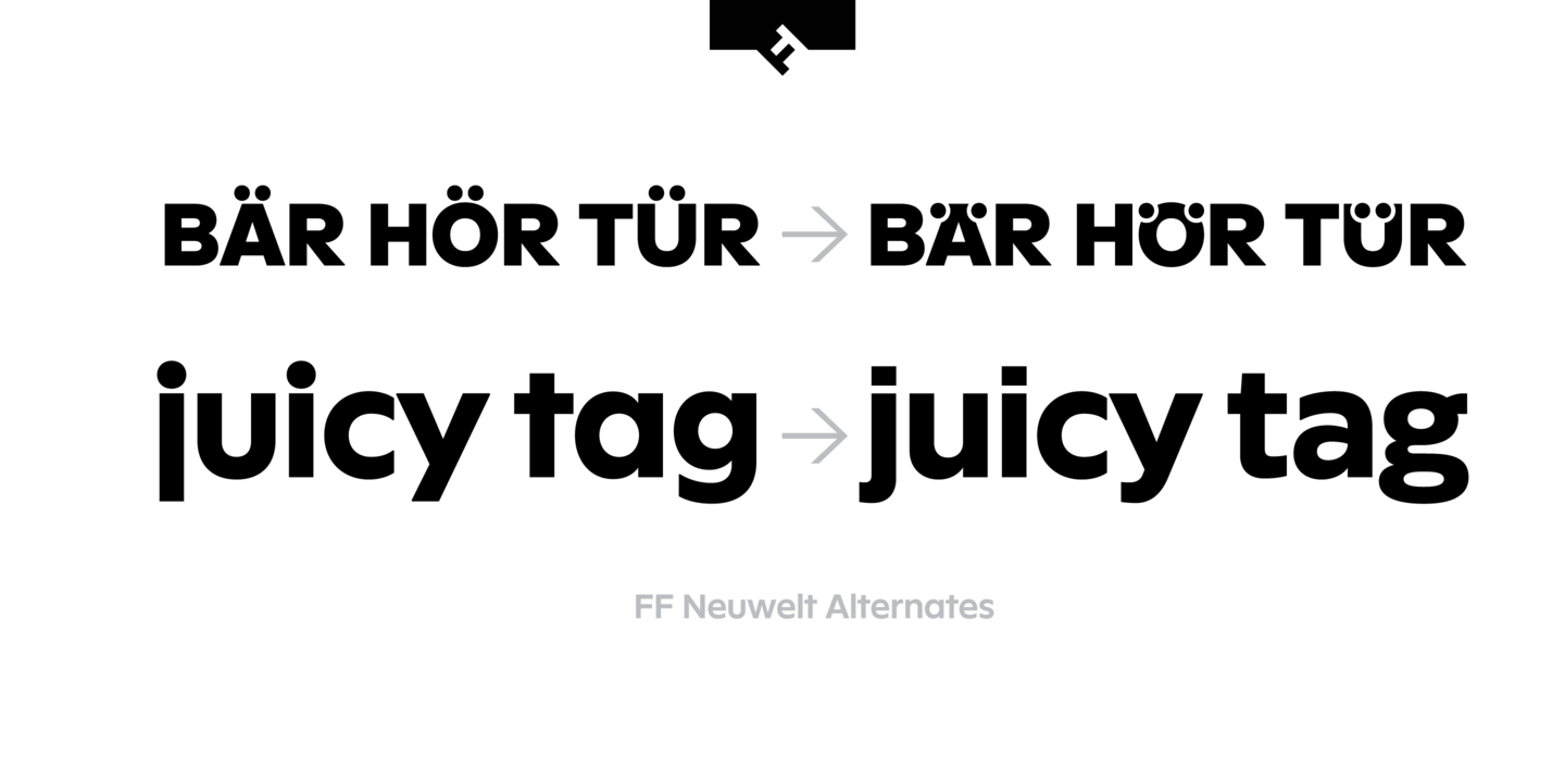 Ejemplo de fuente FF Neuwelt Bold Italic